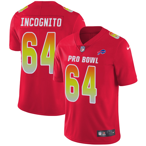 Nike Bills #64 Richie Incognito Red Youth Stitched NFL Limited AFC 2018 Pro Bowl Jersey